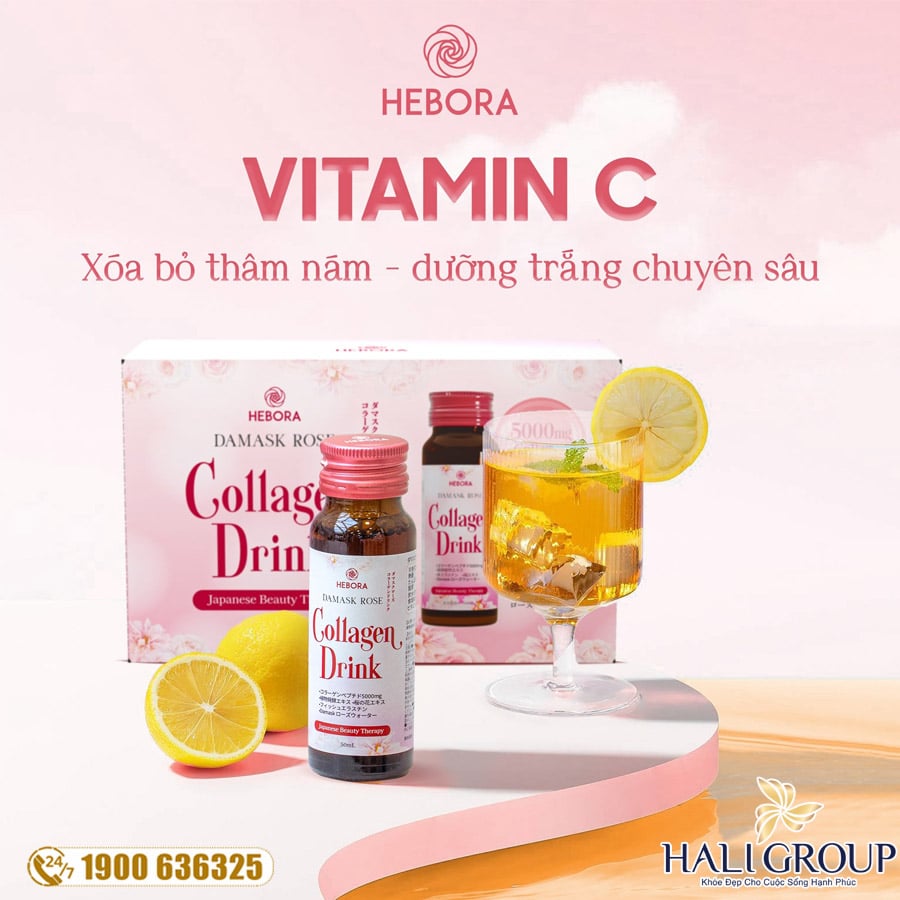 Nước uống Collagen Hebora Drink Damask Rose