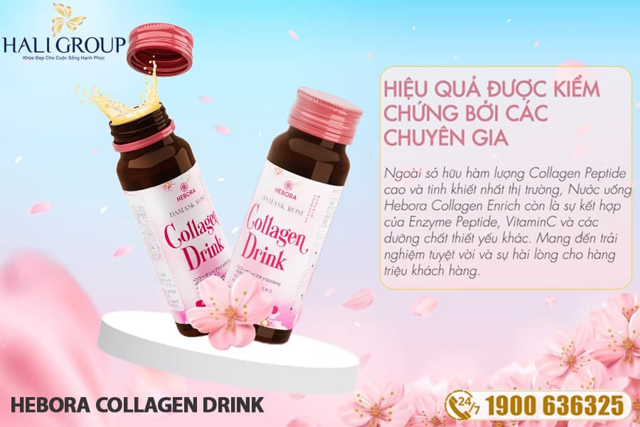 Nước uống Hebora Collagen Drink Nhật Bản Phiên bản Mới