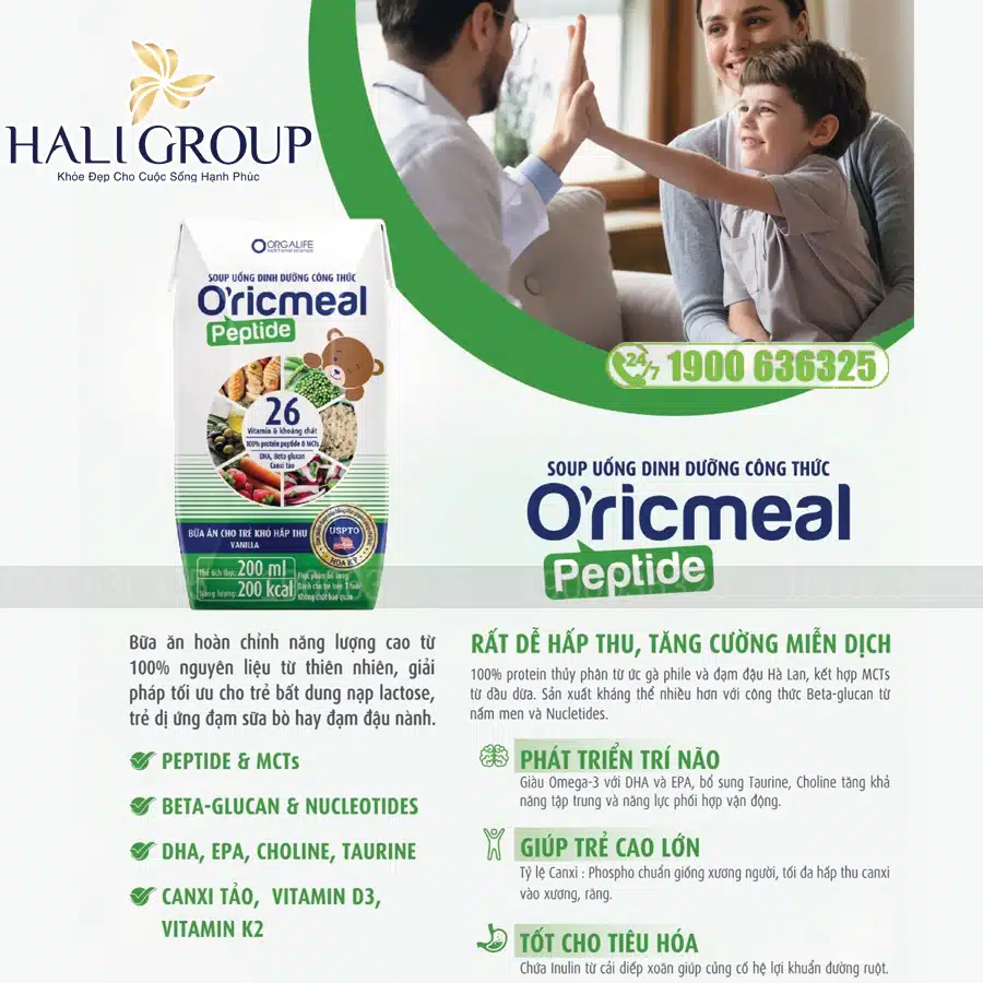 Soup Uống DInh Dưỡng Công Thức Oricmeal Peptide Orgalife