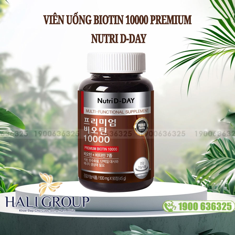 Viên Hỗ Trợ Mọc Tóc Nutri D-Day PREMIUM Biotin 10000
