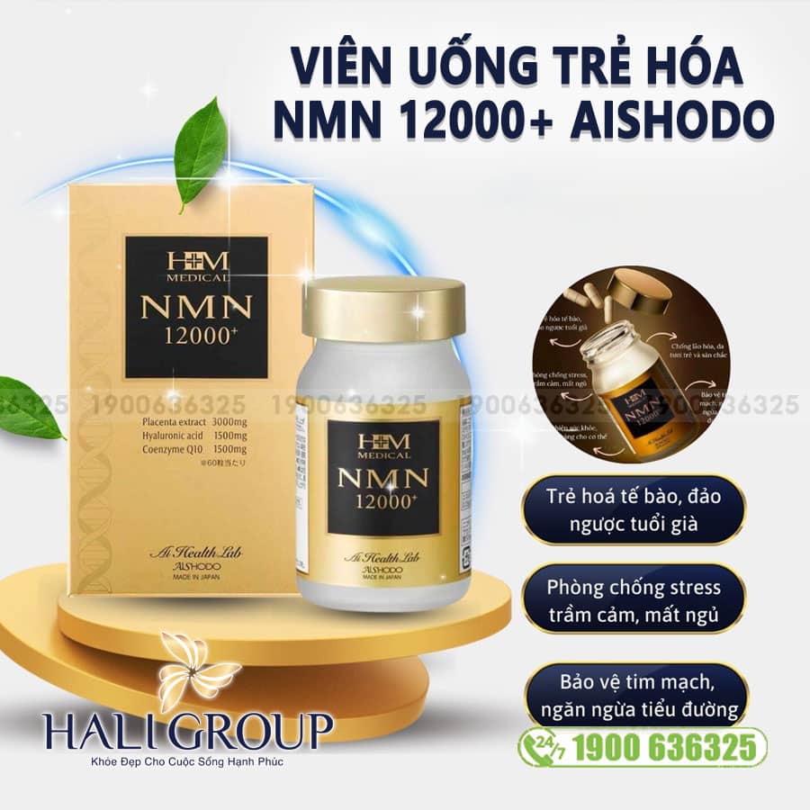 Công Dụng Viên NMN 12000+ Aishodo Nhật Bản