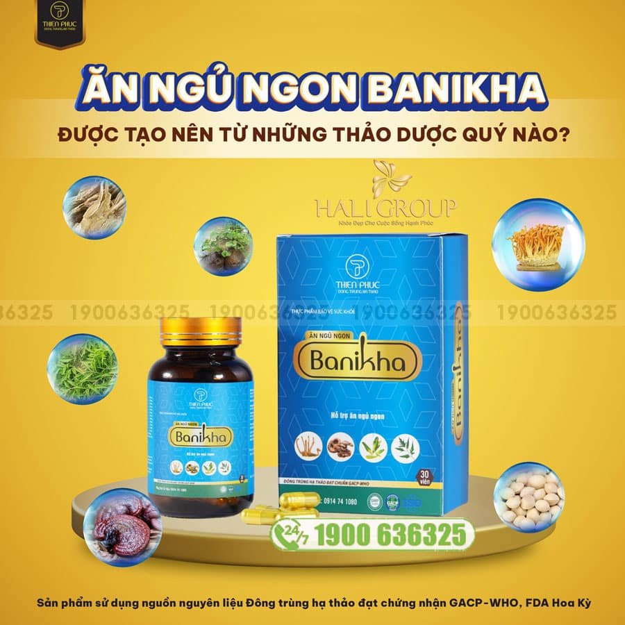 Thành Phần Viên Ăn Ngủ Ngon Banikha Thiên Phúc