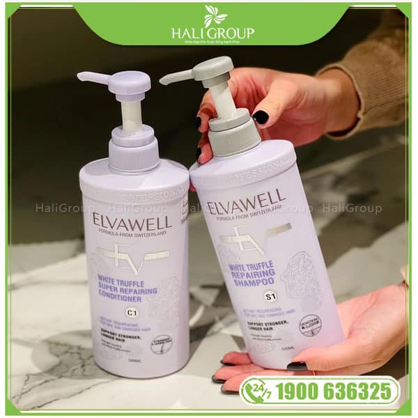 Bộ Dầu Gội Xả Phục Hồi Hư Tổn Siêu Suôn Mượt Elvawell - Ảnh 5