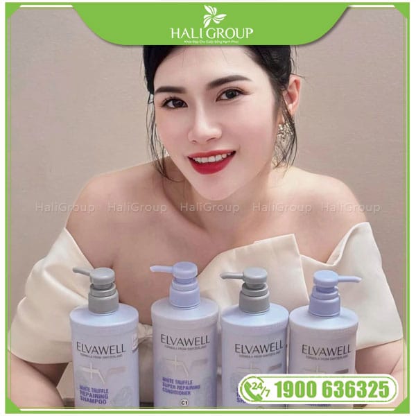 Bộ Dầu Gội Xả Phục Hồi Hư Tổn Siêu Suôn Mượt Elvawell - Ảnh 8