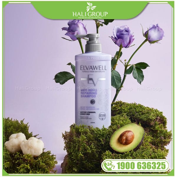 Bộ Dầu Gội Xả Phục Hồi Hư Tổn Siêu Suôn Mượt Elvawell - Ảnh 3