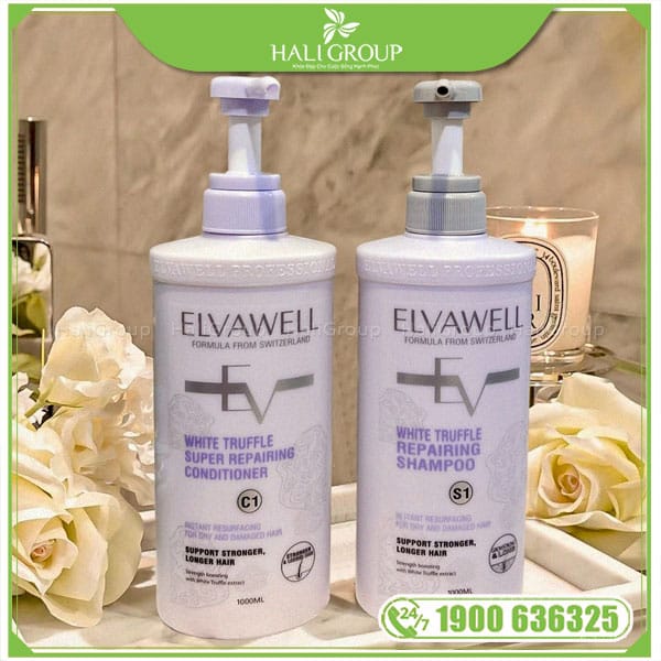 Bộ Dầu Gội Xả Phục Hồi Hư Tổn Siêu Suôn Mượt Elvawell - Ảnh 4