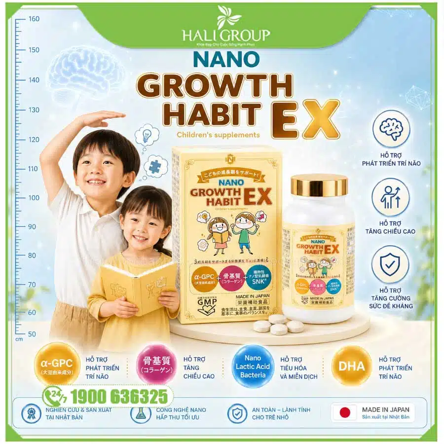 Thực Phẩm Bảo Vệ Sức Khỏe Nano Growth Habit EX Nichiei Bussan