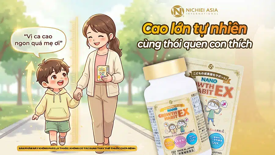 Thực Phẩm Bảo Vệ Sức Khỏe Nano Growth Habit EX Nichiei Bussan