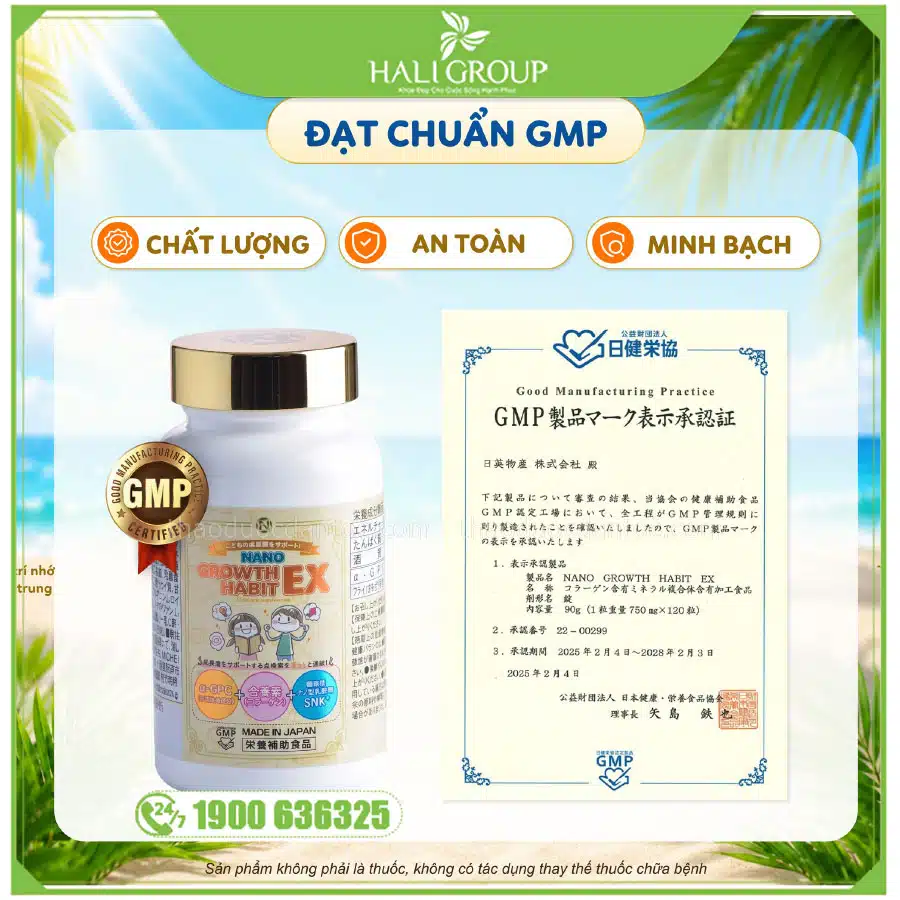Thực Phẩm Bảo Vệ Sức Khỏe Nano Growth Habit EX Nichiei Bussan